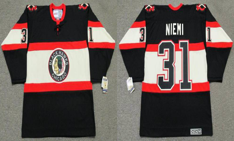 2019 Men Chicago Blackhawks 31 Niemi CCM NHL jerseys